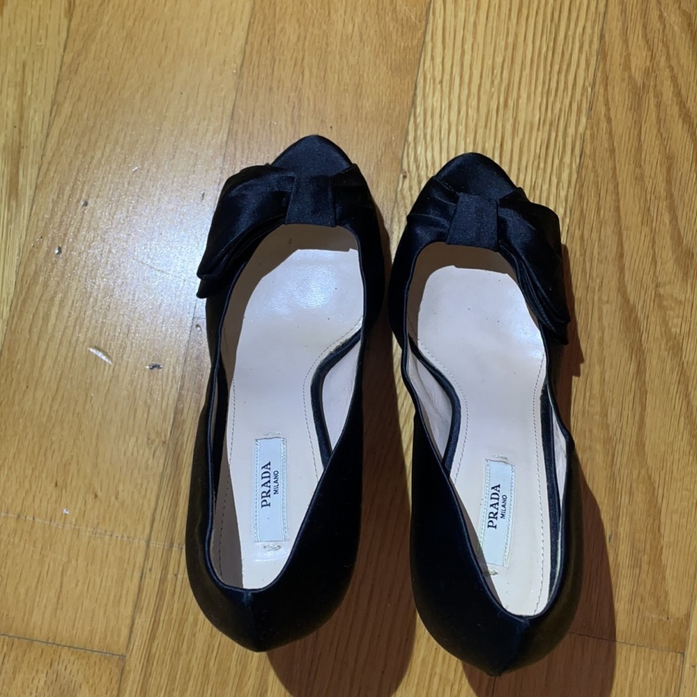 Prada high heel with black satin bow - Picture 7 of 8